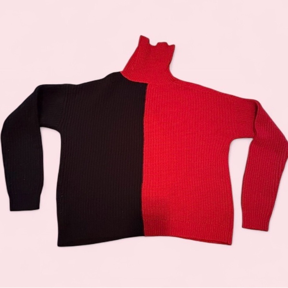 89th + Madison Colorblock Turtleneck Sweater | Women’s Large - Picture 4 of 6